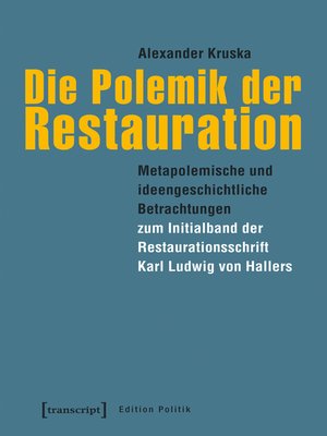 cover image of Die Polemik der Restauration